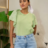 Blusa laise manga curta