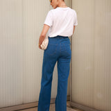 Calça Wide Leg com Elástico e Amarração