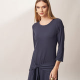 Vestido Longo em Malha com Amarração