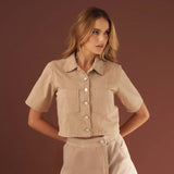 Jaqueta color Manga Curta