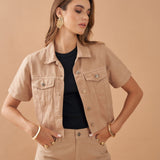 Jaqueta Color Manga Curta