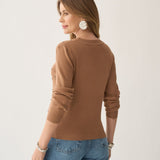 Blusa Cropped de Tricô com Pedraria