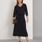 Conjunto Malha Blusa Barra Larga