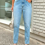 Calça Mom barra a fio