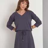 Conjunto Malha Blusa Barra Larga