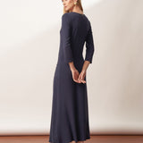 Vestido Longo em Malha com Amarração