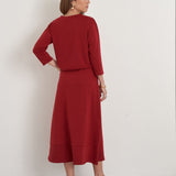 Conjunto Malha Blusa Barra Larga