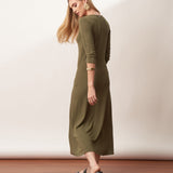 Vestido Longo em Malha com Amarração