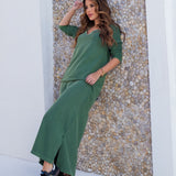 Vestido longo de Moletinho Estonado