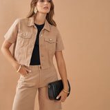 Jaqueta Color Manga Curta