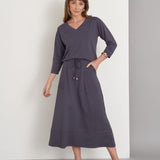 Conjunto Malha Blusa Barra Larga