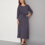 Conjunto Malha Blusa Barra Larga