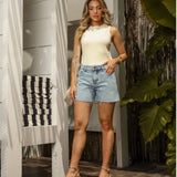 Shorts Boy Jeans Barra a Fio