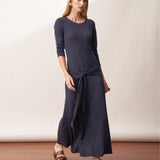 Vestido Longo em Malha com Amarração