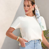 Camiseta Estonada Decote Ribana