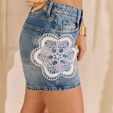 Shorts Jeans com Guipir